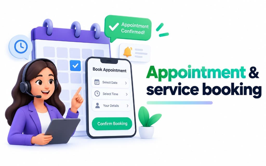 Appointment and service booking with AI Voice Agent