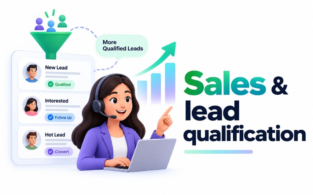 Sales & lead qualification — more qualified leads with AI Voice Agent