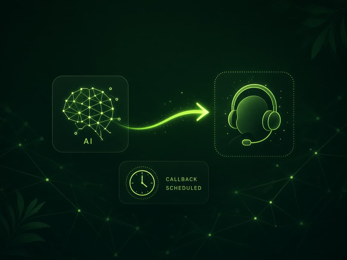 Human handoff from AI voice to live agents