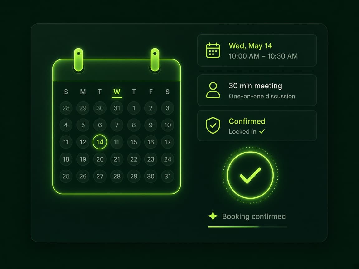 Calendar booking during calls and chats
