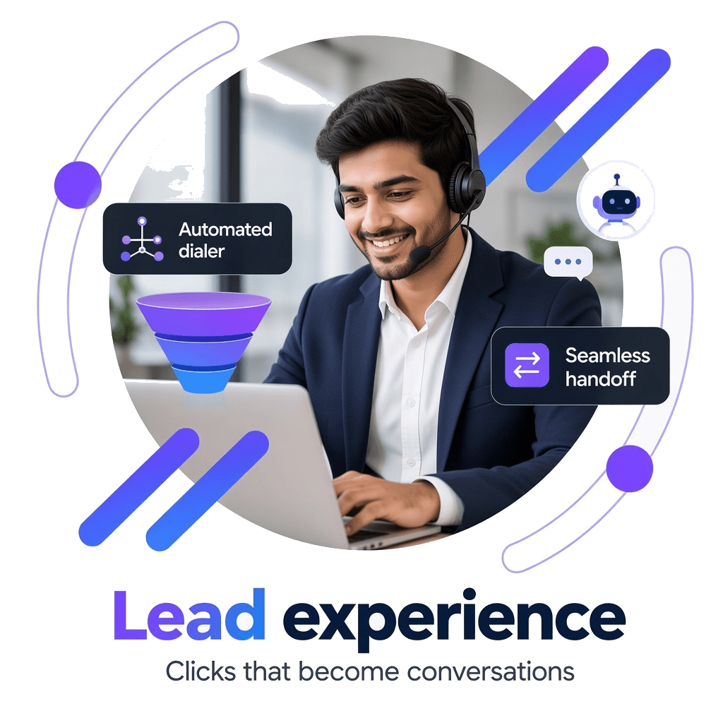 Lead experience — clicks that become conversations