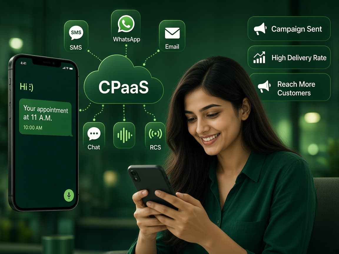 Messaging and CPaaS with SMS, WhatsApp, email, RCS, voice, and chat channels