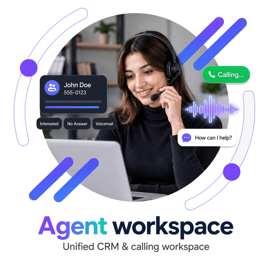 Unified CRM and calling workspace for RingPilot agents