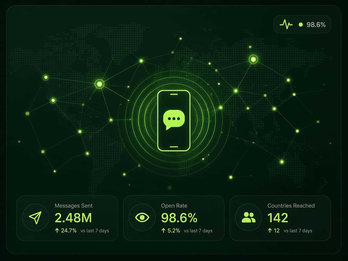 Massive SMS reach with high open rates