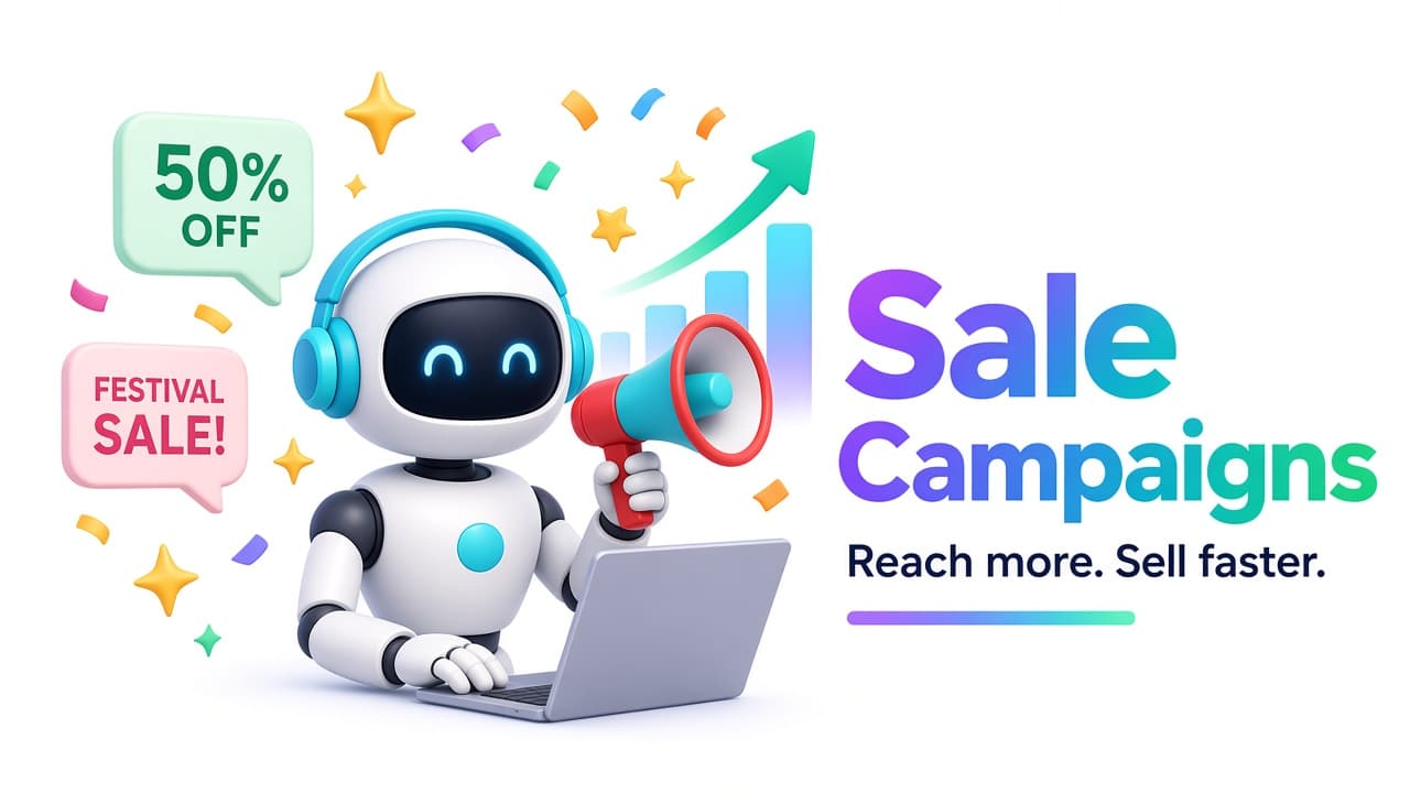 Festival and sale campaigns with SMS Broadcasting
