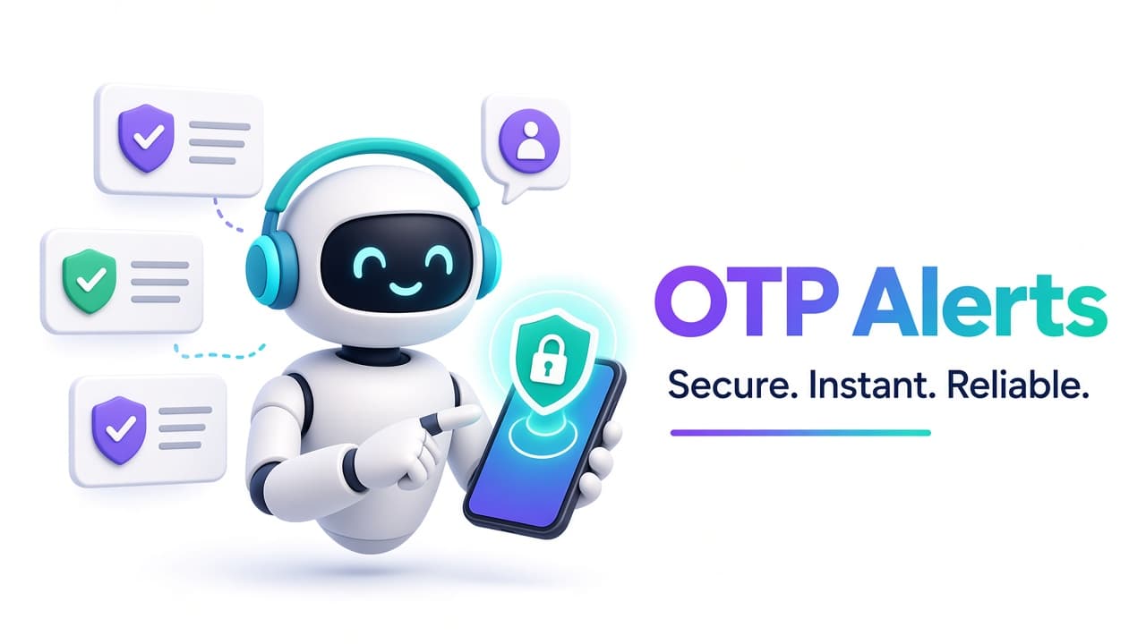 OTP and security alerts with SMS Broadcasting