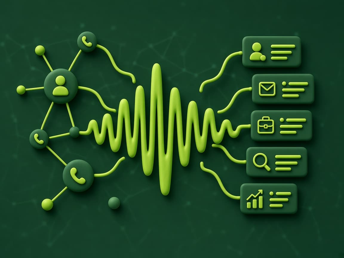 Call transcription into searchable text