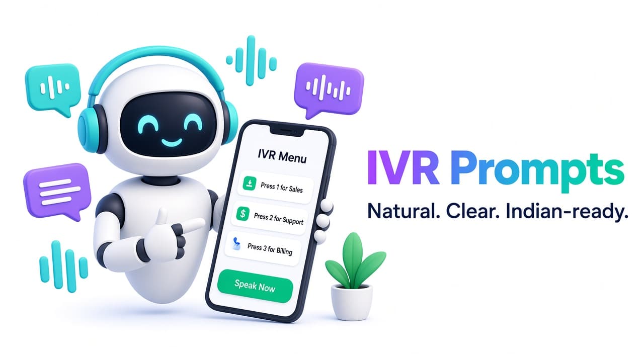 IVR prompts with TTS & STT