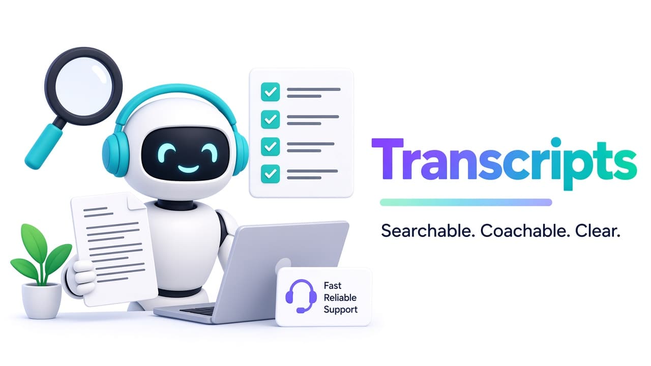 Transcript analytics with TTS & STT