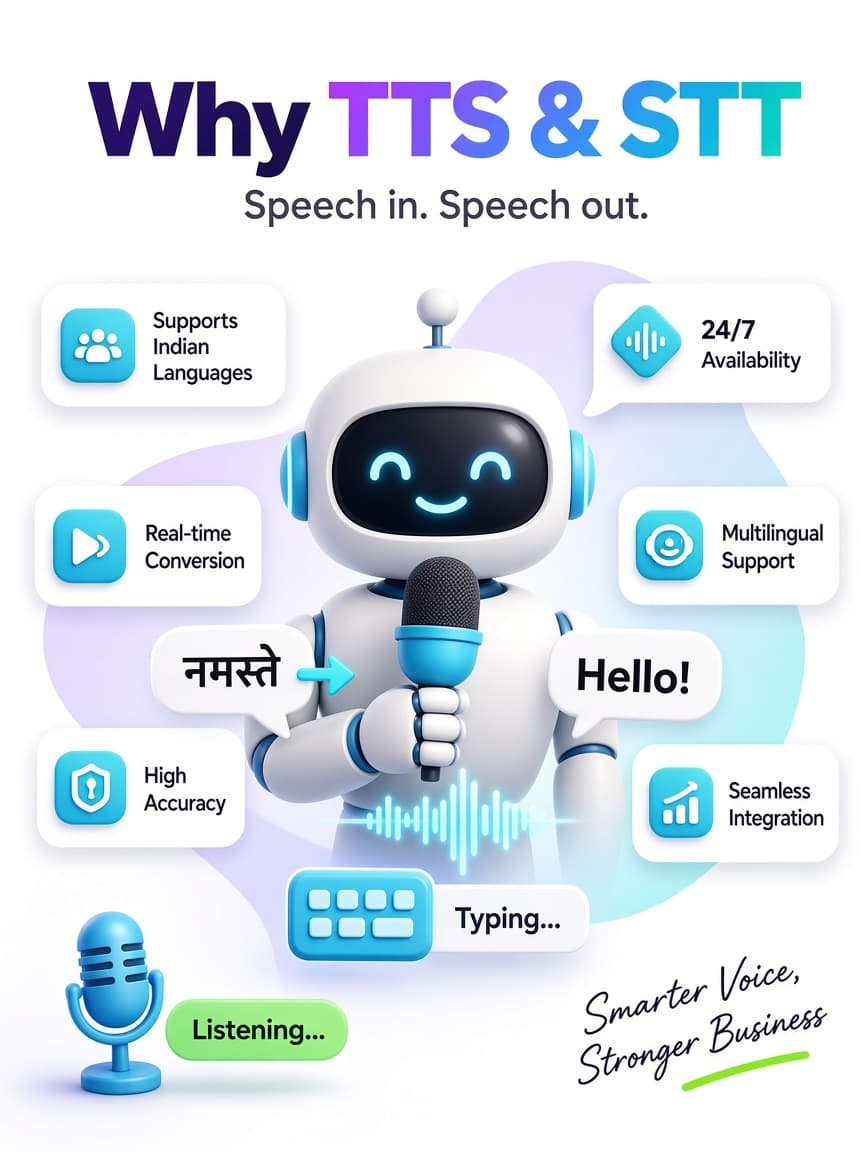 Why TTS & STT — speech in and speech out for Indian experiences
