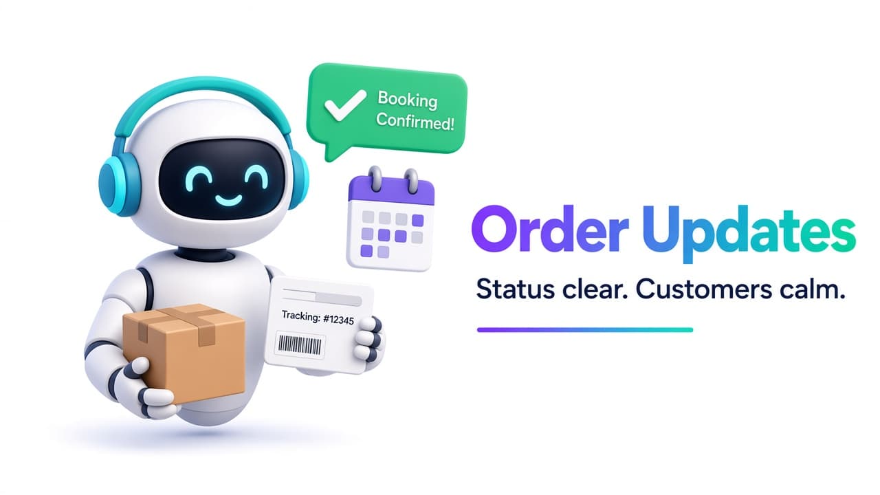 Order and booking updates with WhatsApp Broadcasting