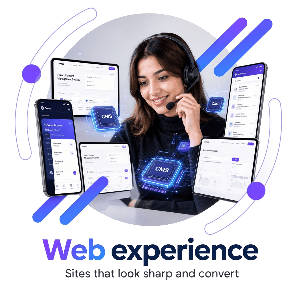 Web experience — sites that look sharp and convert